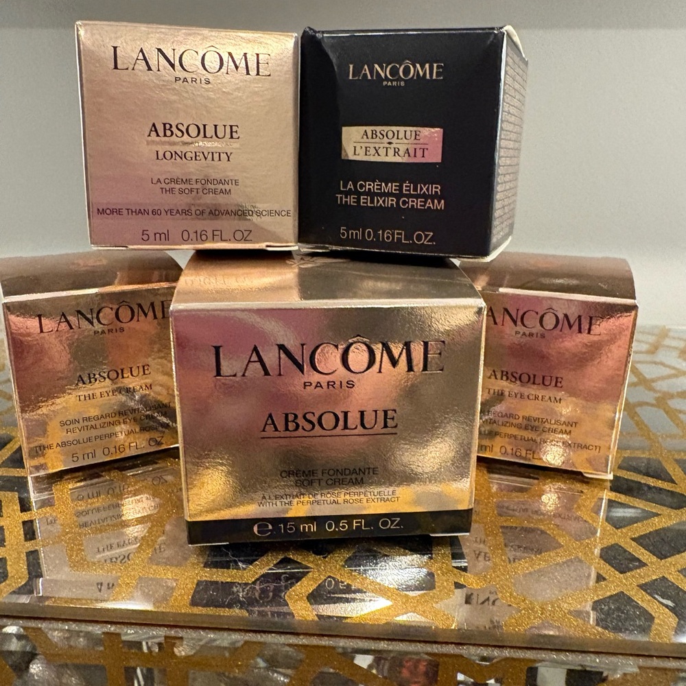 Lancôme ABSOLUE Travel Size~1-15ml Cream & 5ml-2 Eye Cream, 2-5ml Creams NEW